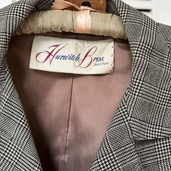 Vintage 1960s Glen Check Plaid Jacket Basta France Hurwitch Bros Boston - Picture 4 of 10